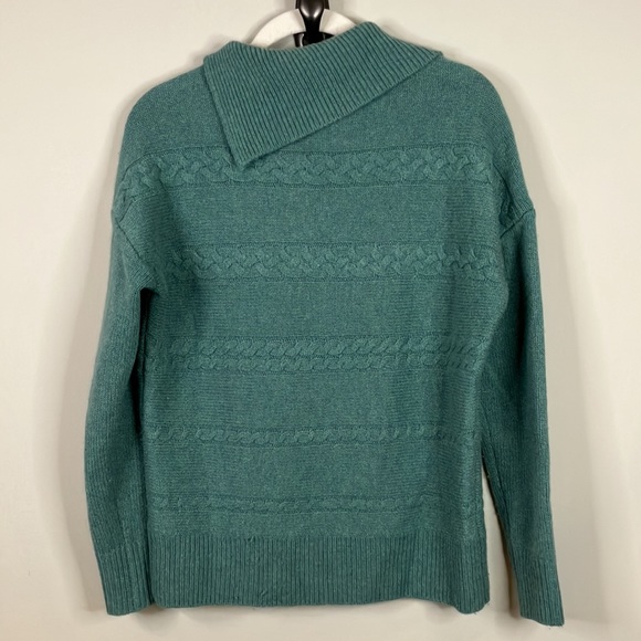 Rachel Zoe green cable knit cashmere sweater - Picture 4 of 7